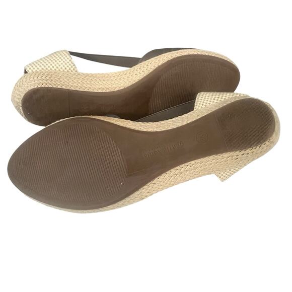 Gentle Souls Lena Espadrille Wedge Women’s Size 9 Slip On Metallic Leather - Picture 13 of 16